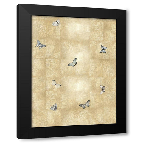 Butterflies in Flight I Black Modern Wood Framed Art Print by Blake, Madeline