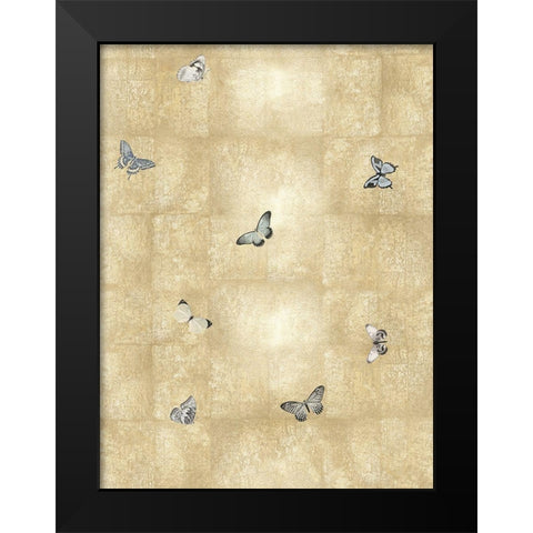 Butterflies in Flight I Black Modern Wood Framed Art Print by Blake, Madeline