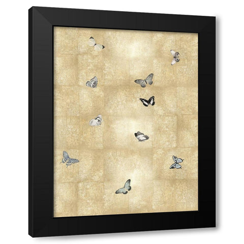 Butterflies in Flight II Black Modern Wood Framed Art Print by Blake, Madeline
