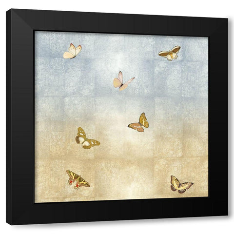 Butterflies I Black Modern Wood Framed Art Print by Blake, Madeline
