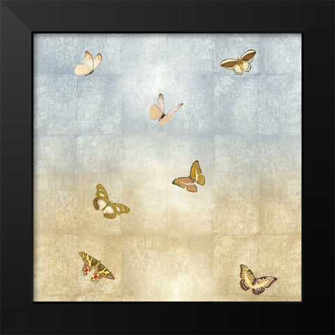 Butterflies I Black Modern Wood Framed Art Print by Blake, Madeline