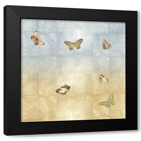 Butterflies II Black Modern Wood Framed Art Print by Blake, Madeline