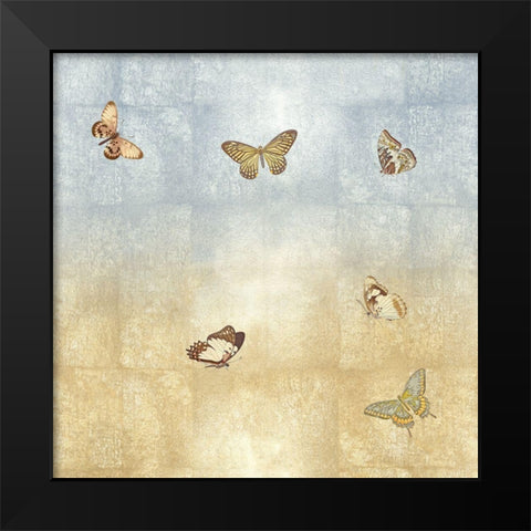 Butterflies II Black Modern Wood Framed Art Print by Blake, Madeline