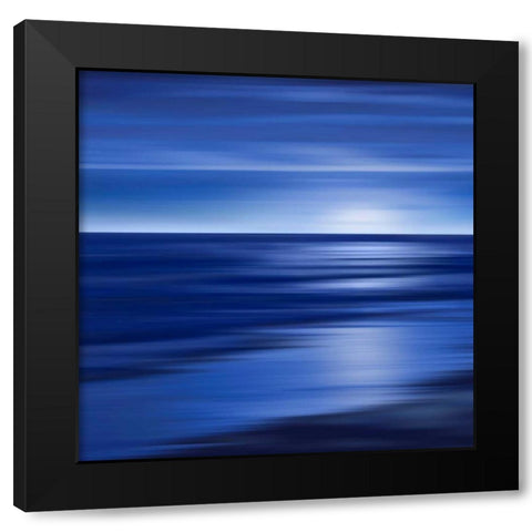 Midnight Blue Black Modern Wood Framed Art Print by Anderson, Carly