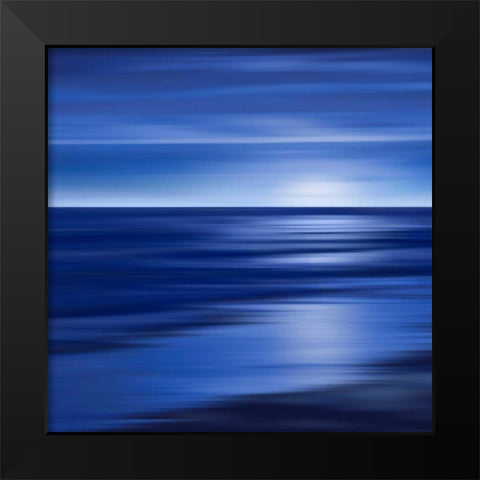 Midnight Blue Black Modern Wood Framed Art Print by Anderson, Carly