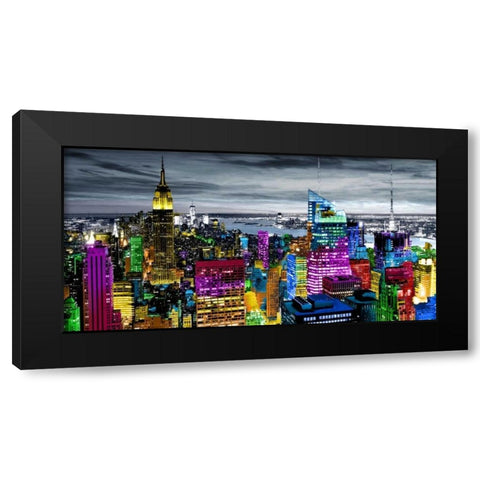 NYC In Living Color I Black Modern Wood Framed Art Print with Double Matting by Ames, Carly