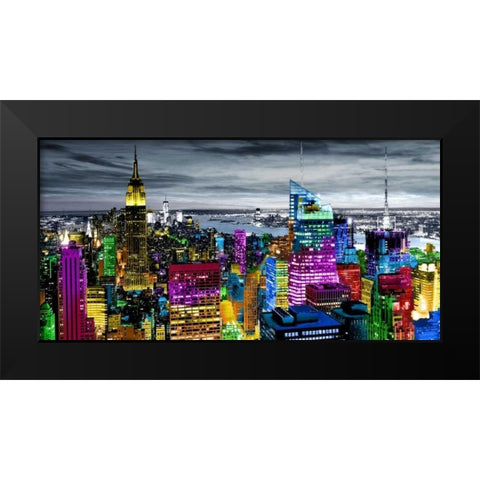 NYC In Living Color I Black Modern Wood Framed Art Print by Ames, Carly