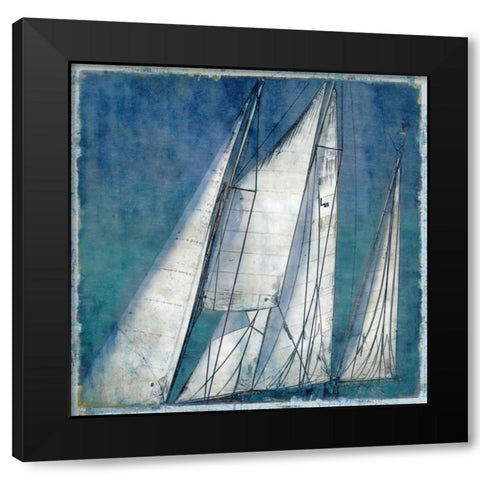 Sail Away II Black Modern Wood Framed Art Print with Double Matting by Carter, Charlie