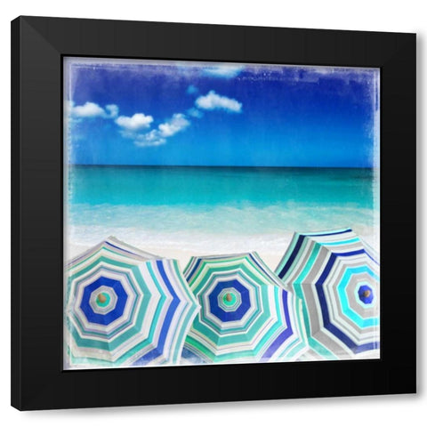 Beach Gathering Black Modern Wood Framed Art Print with Double Matting by Carter, Charlie