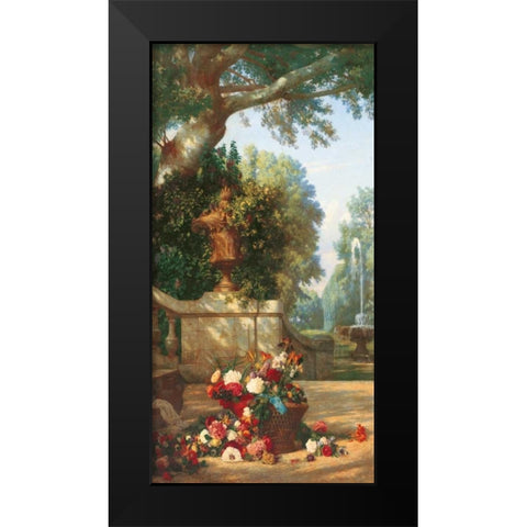 Panneau decoratif Ã¡ le corveil Black Modern Wood Framed Art Print by Dugasseau, Charles
