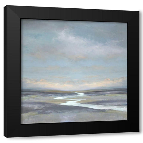 Riverbend I Black Modern Wood Framed Art Print with Double Matting by McKee, Christy