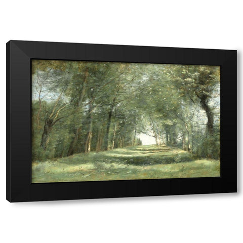 Shaded Path III Black Modern Wood Framed Art Print with Double Matting by McKee, Christy