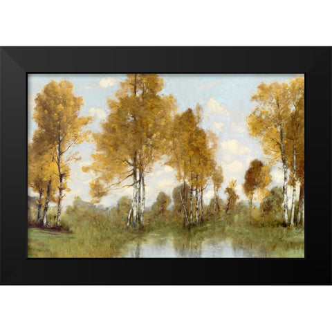 Golden Tree Pond I Black Modern Wood Framed Art Print by McKee, Christy