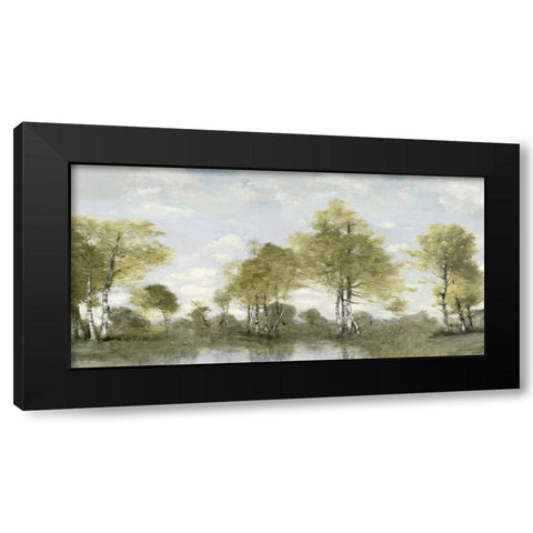 Pond Reflection I Black Modern Wood Framed Art Print with Double Matting by McKee, Christy