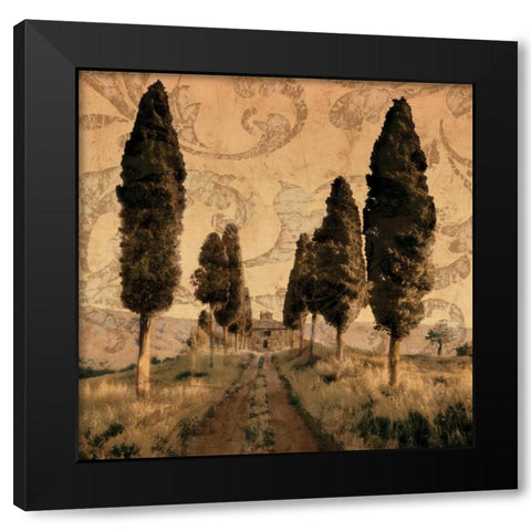 Tuscany I Black Modern Wood Framed Art Print with Double Matting by Floyd, Colin