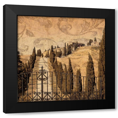 Tuscany II Black Modern Wood Framed Art Print with Double Matting by Floyd, Colin