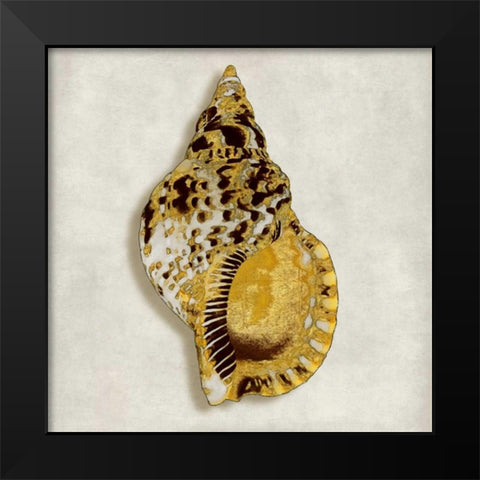 Golden Ocean Gems on Ivory III Black Modern Wood Framed Art Print by Kelly, Caroline