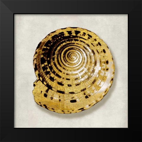 Golden Ocean Gems on Ivory IV Black Modern Wood Framed Art Print by Kelly, Caroline