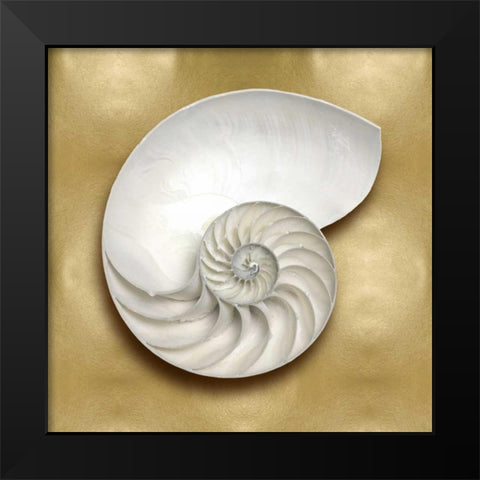 Ocean Gem on Gold II Black Modern Wood Framed Art Print by Kelly, Caroline