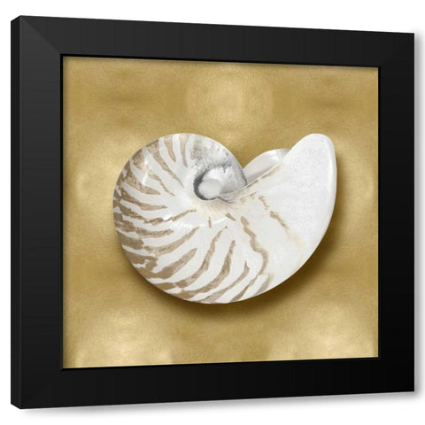 Ocean Gem on Gold III Black Modern Wood Framed Art Print with Double Matting by Kelly, Caroline