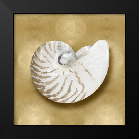 Ocean Gem on Gold III Black Modern Wood Framed Art Print by Kelly, Caroline