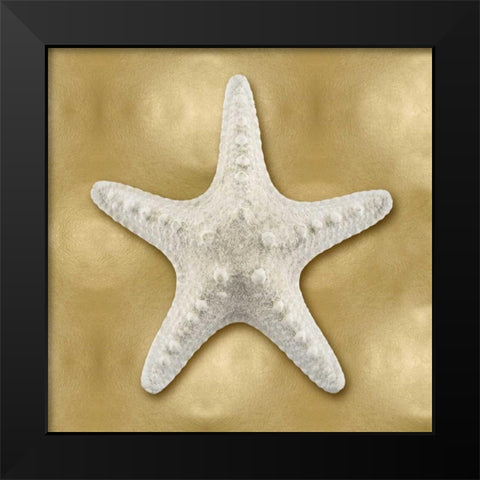 Ocean Gem on Gold VI Black Modern Wood Framed Art Print by Kelly, Caroline