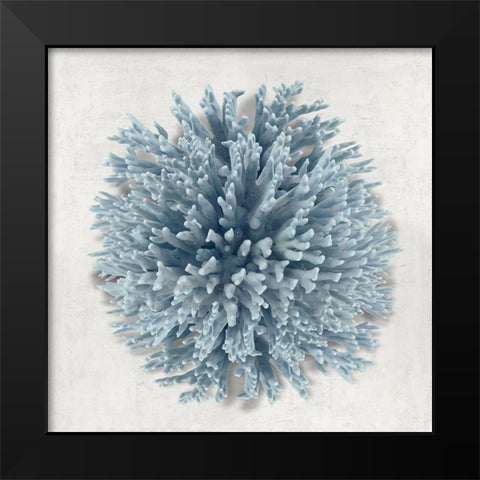 Coral Blue I Black Modern Wood Framed Art Print by Kelly, Caroline