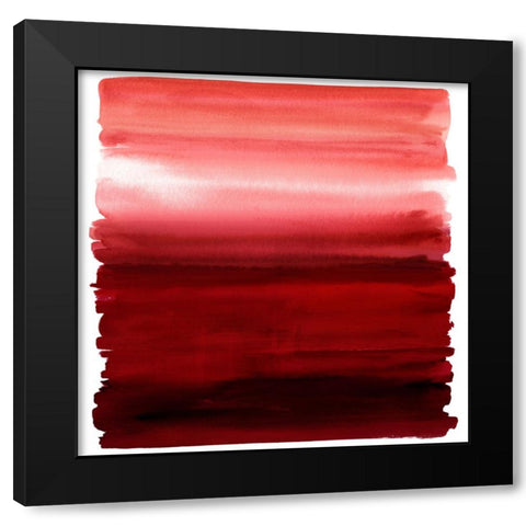 Ombre Red II Black Modern Wood Framed Art Print by Corbin, Allie
