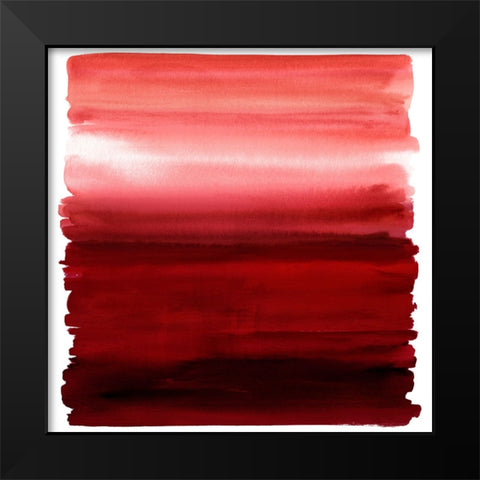 Ombre Red II Black Modern Wood Framed Art Print by Corbin, Allie