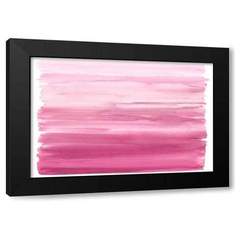 Ombre Pink Blush I Black Modern Wood Framed Art Print with Double Matting by Corbin, Allie