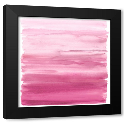 Ombre Pink Blush II Black Modern Wood Framed Art Print with Double Matting by Corbin, Allie