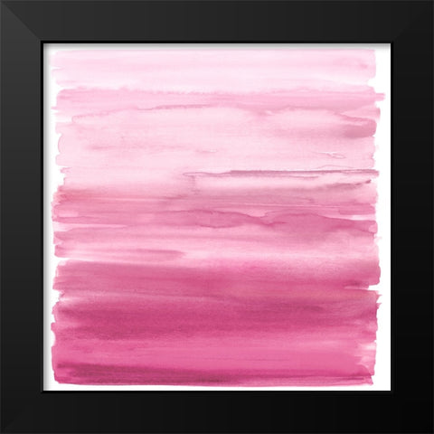 Ombre Pink Blush II Black Modern Wood Framed Art Print by Corbin, Allie