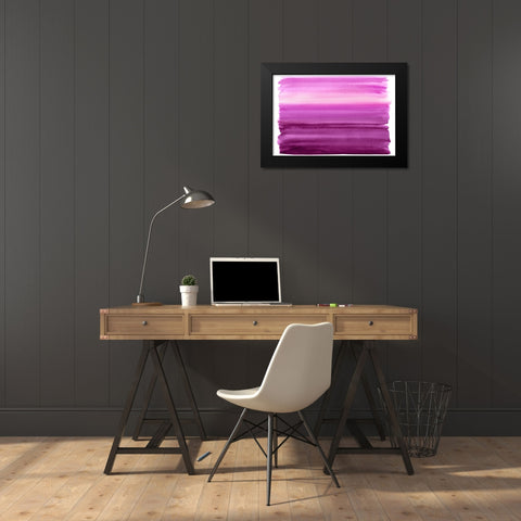Ombre Pink I Black Modern Wood Framed Art Print by Corbin, Allie