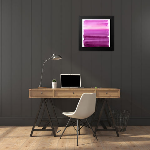 Ombre Pink II Black Modern Wood Framed Art Print by Corbin, Allie