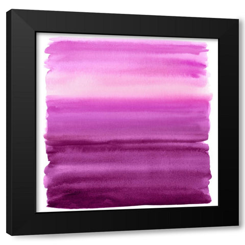 Ombre Pink II Black Modern Wood Framed Art Print with Double Matting by Corbin, Allie