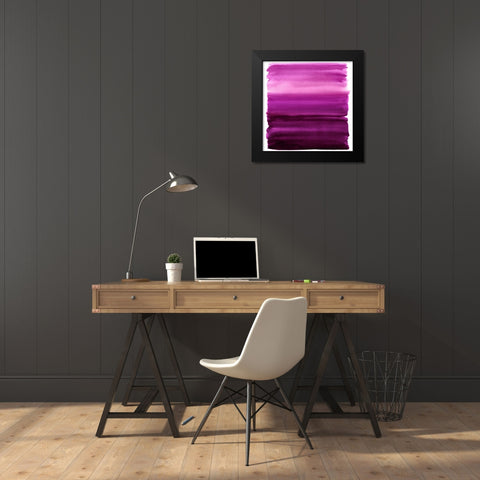 Ombre Magenta II Black Modern Wood Framed Art Print by Corbin, Allie