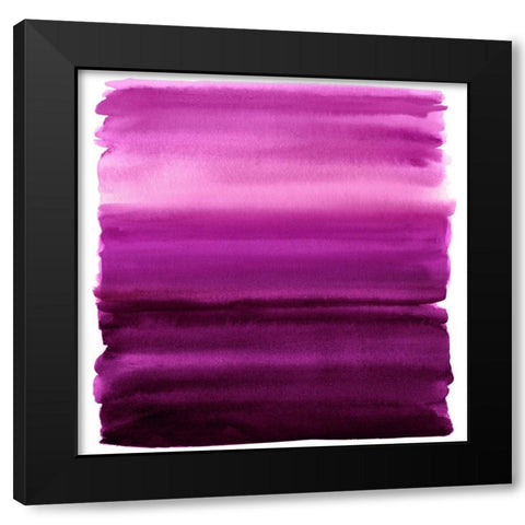 Ombre Magenta II Black Modern Wood Framed Art Print with Double Matting by Corbin, Allie