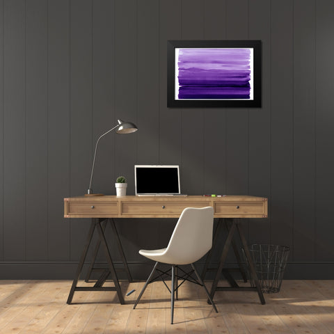 Ombre Purple I Black Modern Wood Framed Art Print by Corbin, Allie