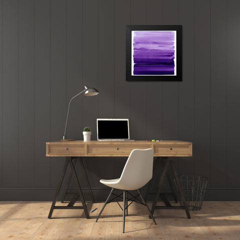Ombre Purple II Black Modern Wood Framed Art Print by Corbin, Allie