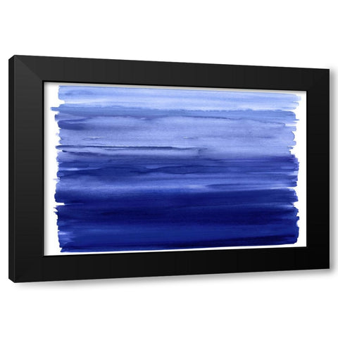 Ombre Blue I Black Modern Wood Framed Art Print by Corbin, Allie