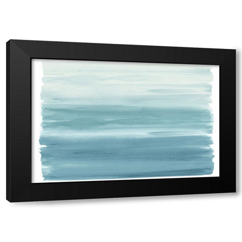 Ombre Acqua I Black Modern Wood Framed Art Print with Double Matting by Corbin, Allie