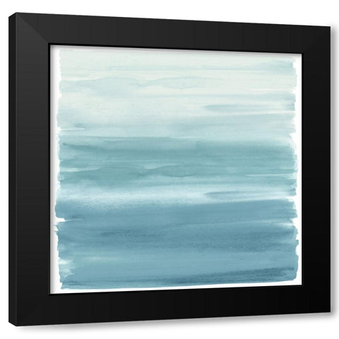 Ombre Acqua II Black Modern Wood Framed Art Print with Double Matting by Corbin, Allie