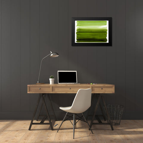 Ombre Green I Black Modern Wood Framed Art Print by Corbin, Allie