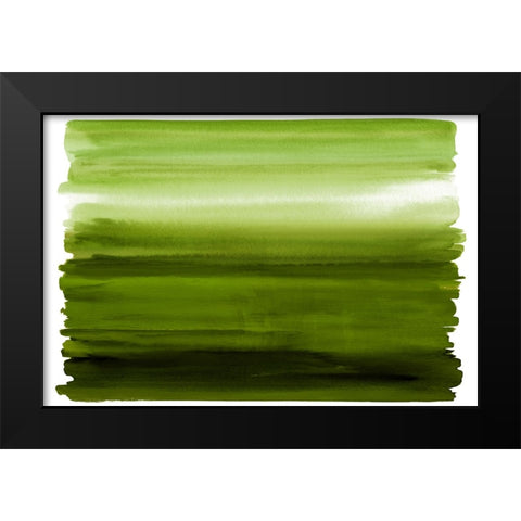 Ombre Green I Black Modern Wood Framed Art Print by Corbin, Allie