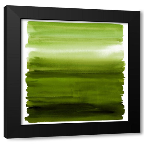 Ombre Green II Black Modern Wood Framed Art Print by Corbin, Allie