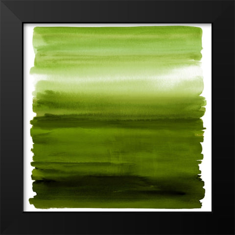 Ombre Green II Black Modern Wood Framed Art Print by Corbin, Allie