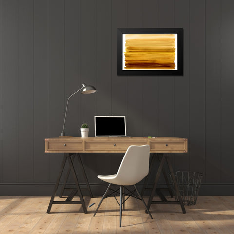 Ombre Amber I Black Modern Wood Framed Art Print by Corbin, Allie