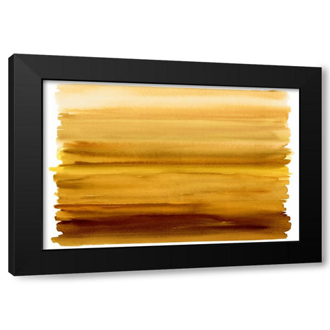 Ombre Amber I Black Modern Wood Framed Art Print with Double Matting by Corbin, Allie