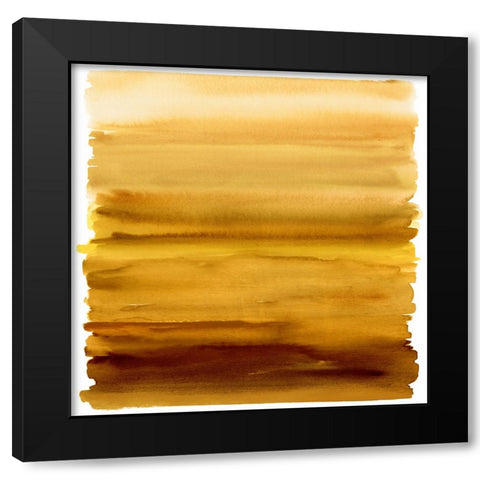 Ombre Amber II Black Modern Wood Framed Art Print with Double Matting by Corbin, Allie