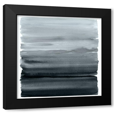 Ombre Gray II Black Modern Wood Framed Art Print with Double Matting by Corbin, Allie
